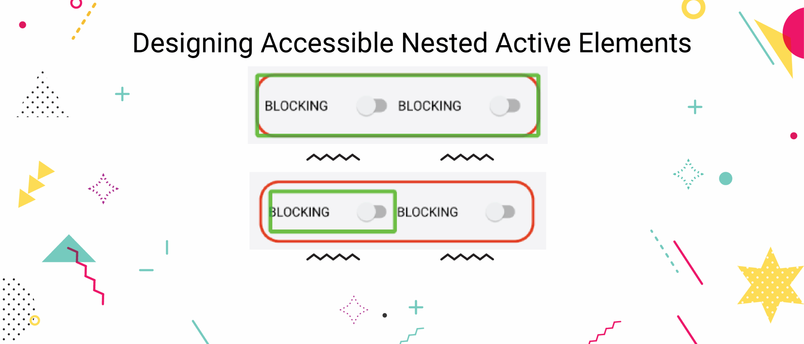 Designing Accessible Nested Active Elements