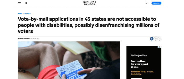BI Article Absentee Ballot Applications