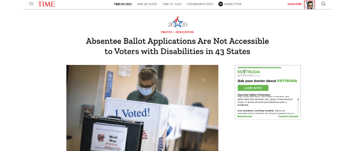 Time Article Absentee Ballot Applications