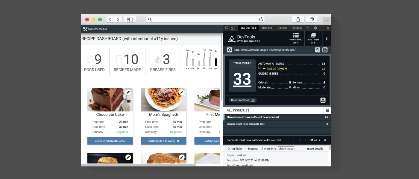 axeDevTools 4.9.3 feature