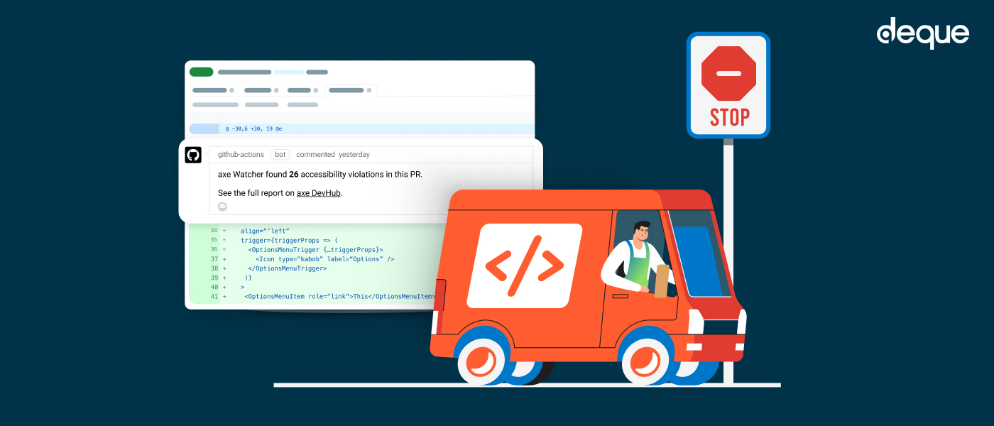 axe Developer Hub end to end accessibility testing.