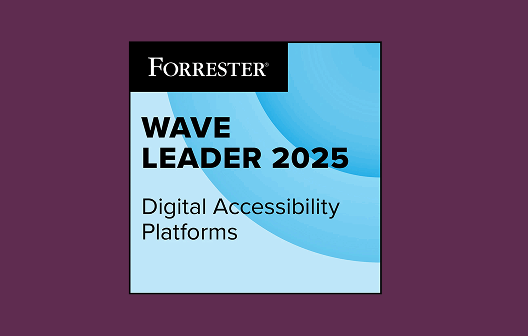 Forrester Wave Digital Accessibility Platforms Leader 2025 badge.