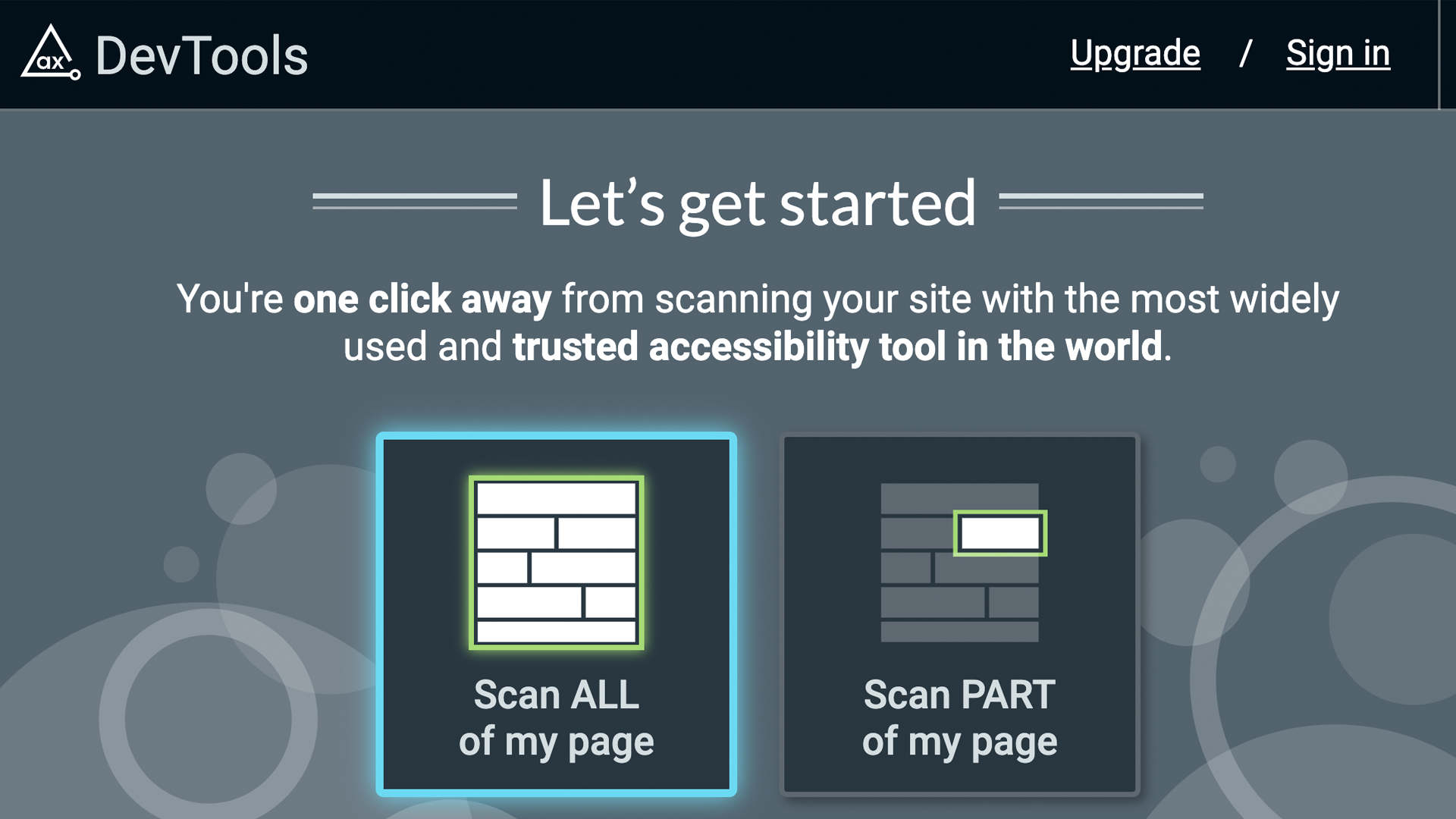 Welcome to axe DevTools 1
