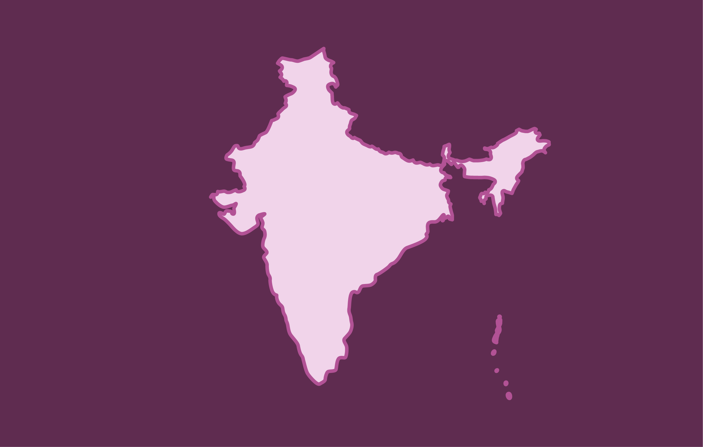 Map of India on a dark purple background